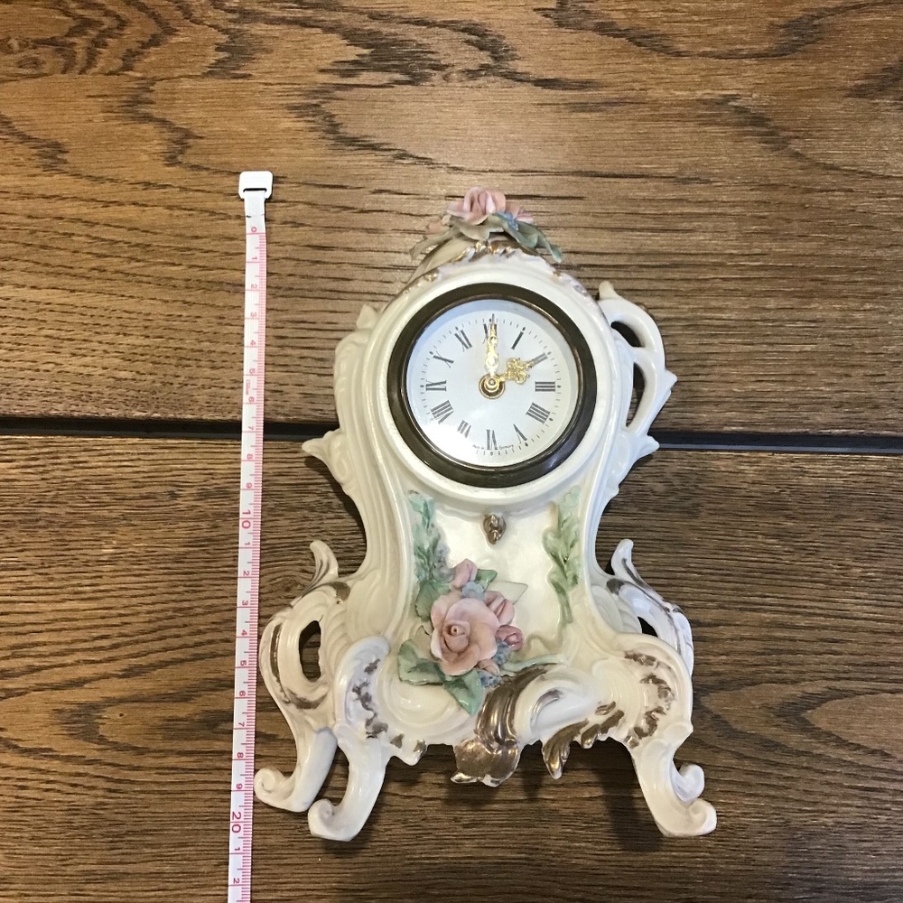Vintage West German Unadjusted Ceramic Mantle Clock Signed